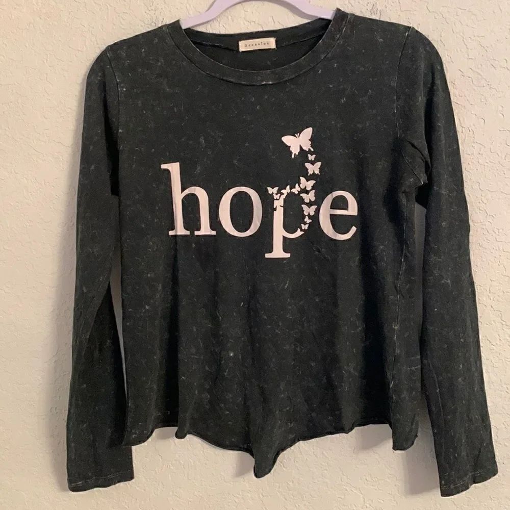 Occasion T- Shirt Long Sleeve Butterfly Print Size M